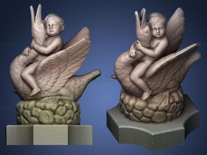 3D model Child with swan (STL)